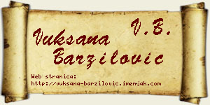 Vuksana Barzilović vizit kartica